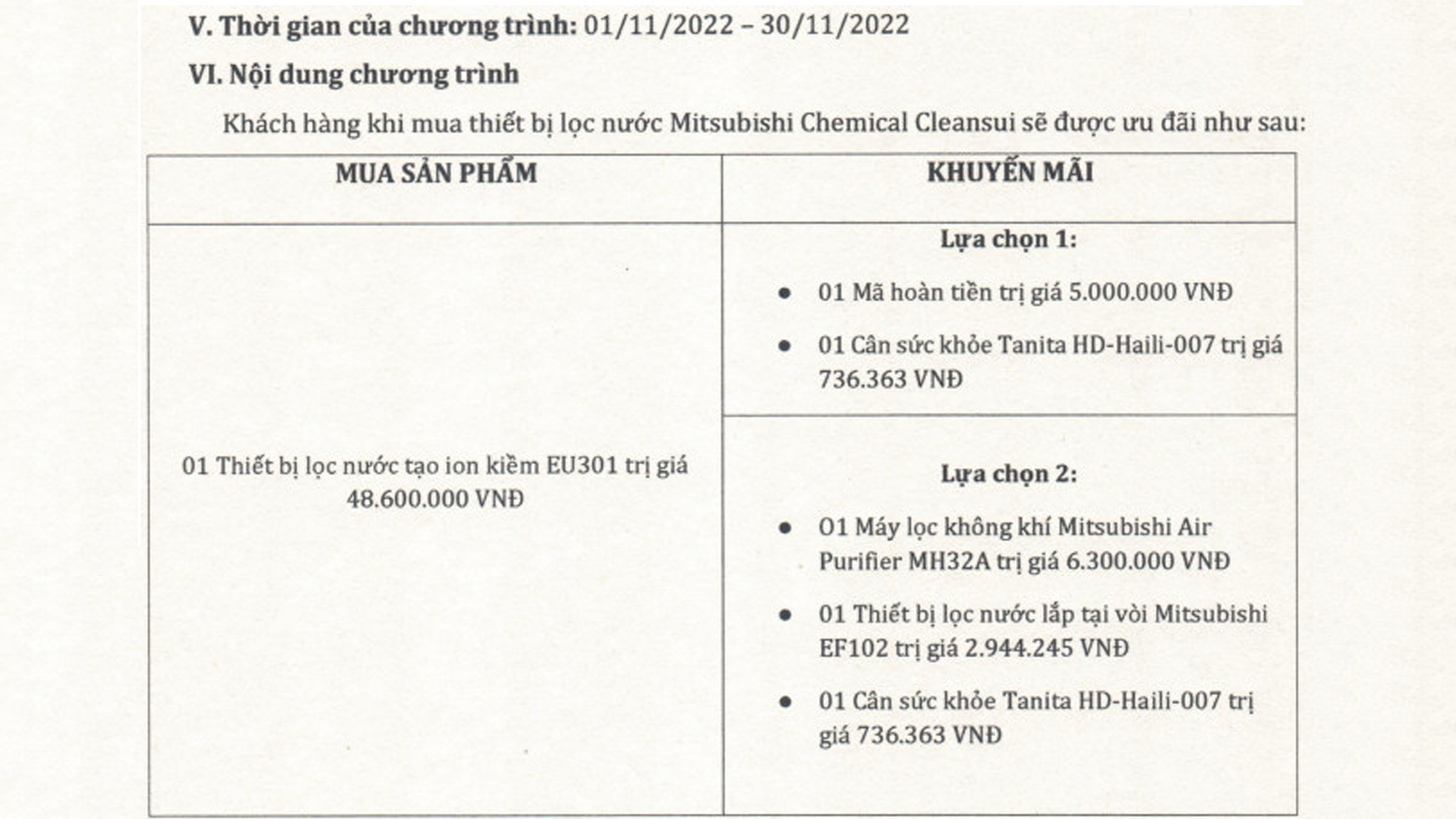 Khuyến Mãi Cleansui - trúng Quà - 1